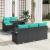Set de canapele pentru grădină cu pernă 6 pcs Negru Poli Rattan GartenMobel Dekor