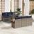 Set de canapele pentru grădină cu pernă 7 pcs Gri Poli Rattan GartenMobel Dekor