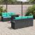 Set de canapele pentru grădină cu pernă 7 pcs Negru Rattan poli GartenMobel Dekor