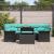 Set de canapele pentru grădină cu pernă 7 pcs Negru Poli Rattan GartenMobel Dekor