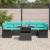 Set de canapele pentru grădină cu pernă 8 pcs Negru Poli Rattan GartenMobel Dekor