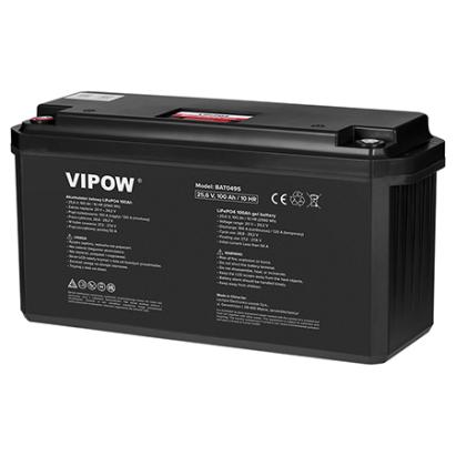 Acumulator LiFePO4 100Ah 25.6V cu BMS integrat Vipow pentru sisteme 24V