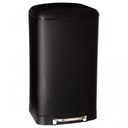 Cos de gunoi cu pedala 5Five Ariane, 30L, otel inoxidabil, negru