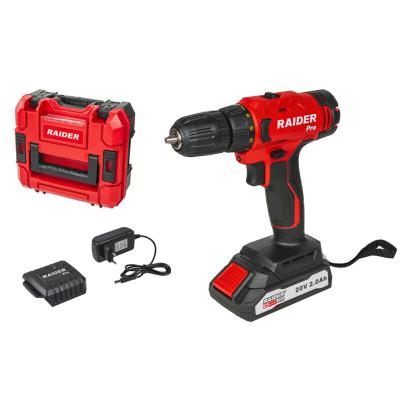 Masina de gaurit si insurubat Raider Pro R20, 20V, 44Nm, 2Ah, set