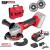 Polizor unghiular cu acumulator 125 mm, 4Ah, 2 discuri si cutie Raider Pro