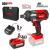 Cheie de impact brushless 20V, 1700 Nm, 3/4 inch, cu baterie 4Ah