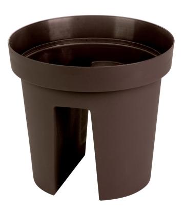 Ghiveci pentru balustradă Strend Pro Modern Railing, maro, 25,5x28 cm