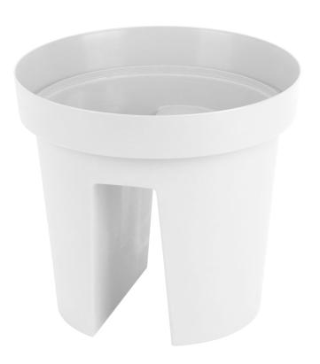 Ghiveci pentru balustradă Strend Pro Modern, alb, 25,5x28 cm