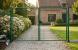 Poartă de grădină dublă metalică verde 3580x1950 mm, zincată PVC