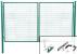 Poartă de grădină dublă metalică verde 3580x1950 mm, zincată PVC