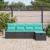 Set de canapele pentru grădină 5 pcs Negru și Turcoaz poliratan GartenMobel Dekor