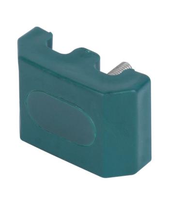 Clema fixare panou gard Strend Pro 60x40 mm, verde, cu șurub