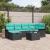Set de canapele pentru grădină 7 pcs Negru și Turcoaz poliratan GartenMobel Dekor