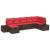 Set de canapele pentru grădină cu pernă 7 pcs Maro poliratan GartenMobel Dekor