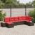 Set de canapele pentru grădină cu pernă 7 pcs Maro poliratan GartenMobel Dekor