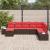 Set de canapele pentru grădină cu pernă 8 pcs Maro poliratan GartenMobel Dekor