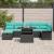 Set de canapele pentru grădină cu pernă 8 pcs Negru Rattan poli GartenMobel Dekor