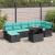 Set de canapele pentru grădină cu pernă 8 pcs Negru Rattan poli GartenMobel Dekor