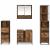 Set de mobilier pentru baie 4 pcs Lemn Vechi Lemn compozit GartenMobel Dekor