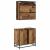 Set de mobilier pentru baie 2 pcs Lemn Vechi Lemn compozit GartenMobel Dekor