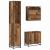 Set de mobilier pentru baie 3 pcs Lemn Vechi Lemn compozit GartenMobel Dekor