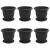Ghivece pentru plante 6 pcs Negru Ø 22 x 18 cm Plastic GartenMobel Dekor