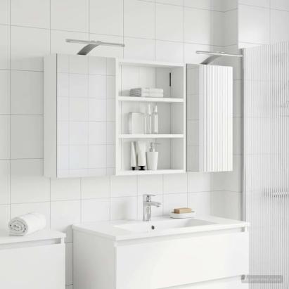 Set dulap baie cu raft 3 pcs 100 x 10,5 x 50 cm Lemn compozit GartenMobel Dekor