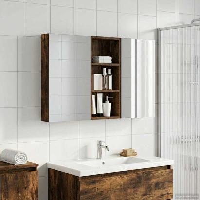 Set dulap baie cu raft 3 pcs 110 x 10,5 x 60,5 cm Lemn compozit GartenMobel Dekor