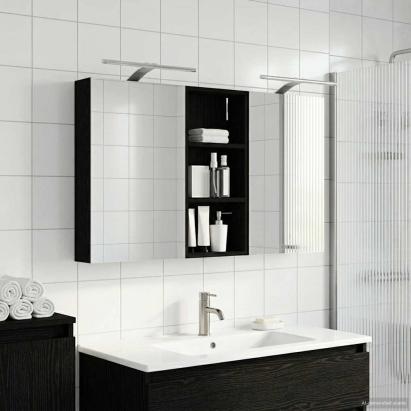 Set dulap baie cu raft 3 pcs 110 x 10,5 x 60,5 cm Lemn compozit GartenMobel Dekor