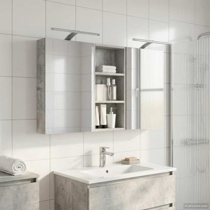 Set dulap baie cu raft 3 pcs 110 x 10,5 x 60,5 cm Lemn compozit GartenMobel Dekor