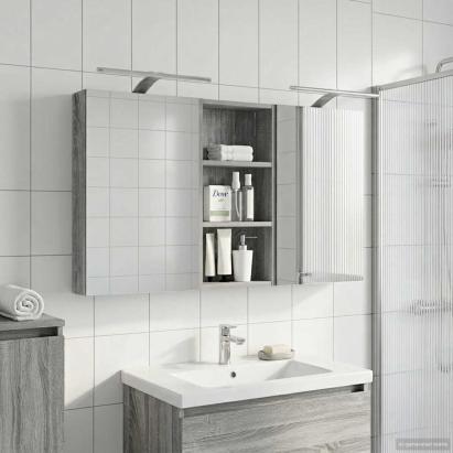 Set dulap baie cu raft 3 pcs 110 x 10,5 x 60,5 cm Lemn compozit GartenMobel Dekor