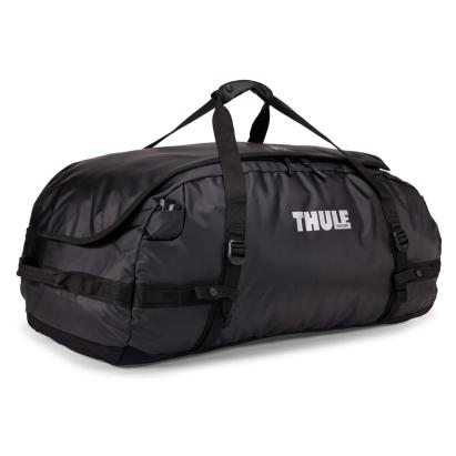Geantă de voiaj duffel Thule Chasm 90L, tip rucsac, rezistentă la apă, neagră