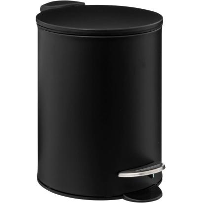 Coș de gunoi 5Five Colors cu pedală și închidere soft-close, 3L, negru