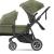 Carucior Thule Sleek verde kaki cu cadru negru, pliere compacta
