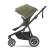 Carucior Thule Sleek verde kaki cu cadru negru, pliere compacta