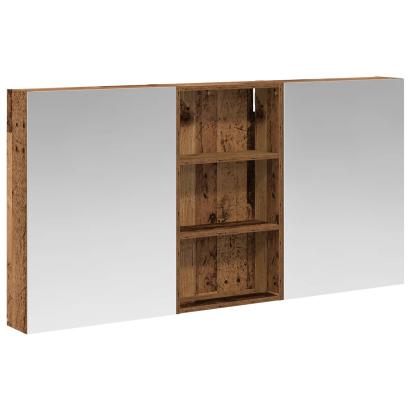 Set dulap baie cu raft 3 pcs 140 x 14,5 x 70 cm Lemn compozit GartenMobel Dekor