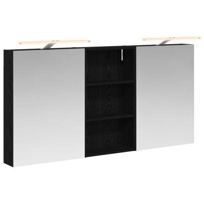 Set dulap baie cu raft 3 pcs 140 x 14,5 x 70 cm Lemn compozit GartenMobel Dekor