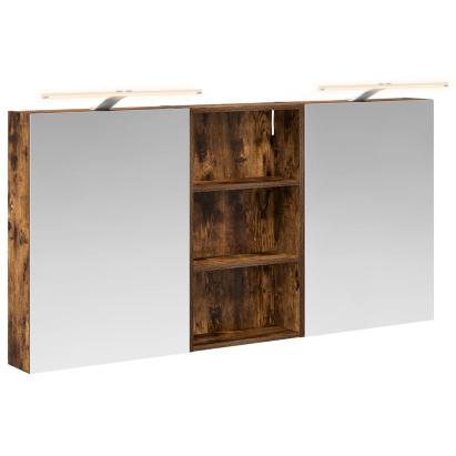 Set dulap baie cu raft 3 pcs 140 x 14,5 x 70 cm Lemn compozit GartenMobel Dekor