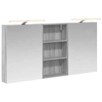 Set dulap baie cu raft 3 pcs 140 x 14,5 x 70 cm Lemn compozit GartenMobel Dekor