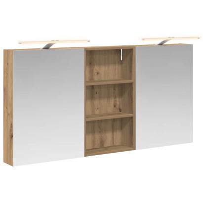 Set dulap baie cu raft 3 pcs 140 x 14,5 x 70 cm Lemn compozit GartenMobel Dekor