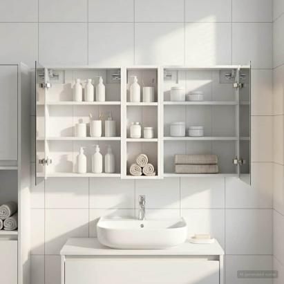 Set dulap baie pentru 3 pcs 106 x 16 x 62,5 cm Lemn compozit GartenMobel Dekor