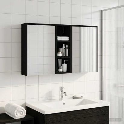 Set dulap baie pentru 3 pcs 106 x 16 x 62,5 cm Lemn compozit GartenMobel Dekor