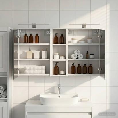 Set dulap baie pentru 3 pcs 106 x 16 x 62,5 cm Lemn compozit GartenMobel Dekor