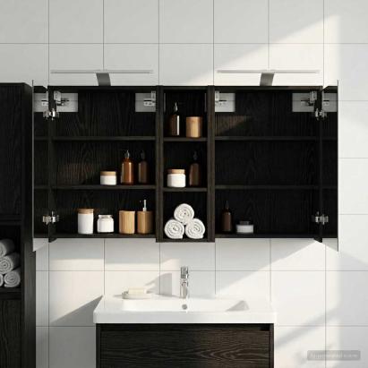 Set dulap baie pentru 3 pcs 106 x 16 x 62,5 cm Lemn compozit GartenMobel Dekor