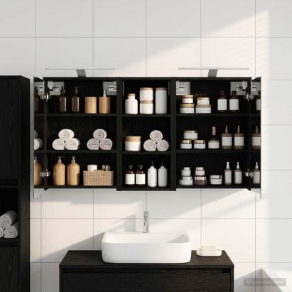 Set dulap baie pentru 3 pcs 116 x 16 x 62,5 cm Lemn compozit GartenMobel Dekor