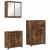 Set de mobilier pentru baie 3 pcs Stejar fumuriu Lemn compozit GartenMobel Dekor
