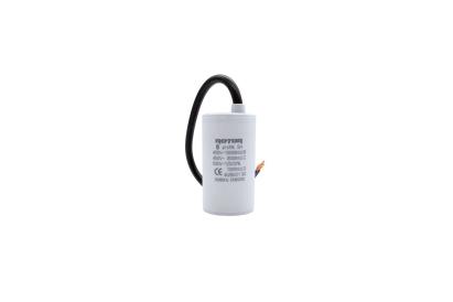 Condensator CBB60 cu fire 8µF 450V, 35x62 mm, pentru motor monofazat Rotor