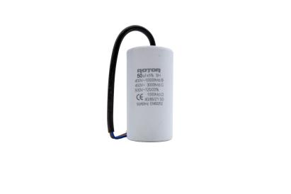 Condensator motor CBB60 cu fire 50µF 450V, 50x95 mm, Rotor
