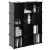 Organizator cub de depozitare, 12 cuburi, negru, PP GartenMobel Dekor