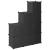 Organizator cub de depozitare, 9 cuburi, negru, PP GartenMobel Dekor
